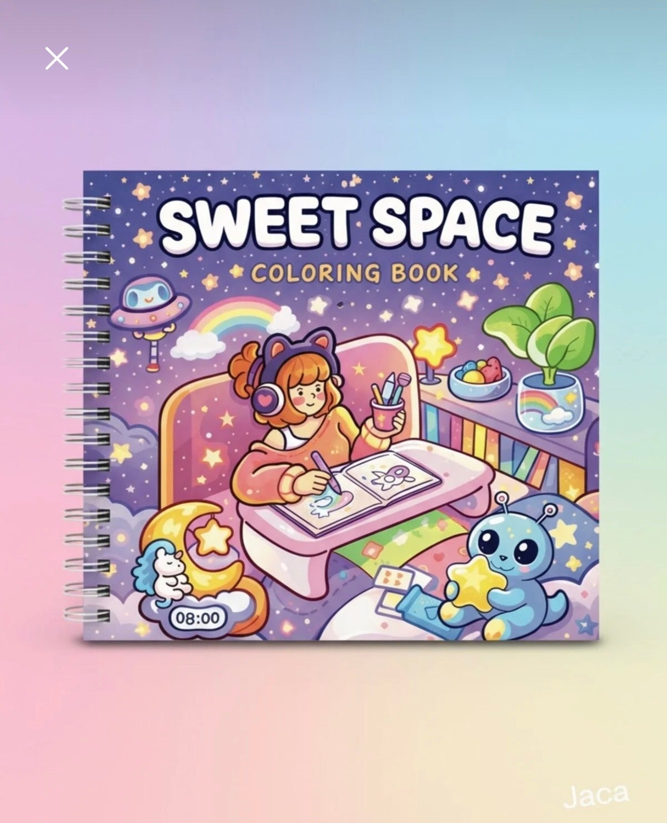 Sweet Space 40 Sayfalık Boyama Kitabı (21x21cm)