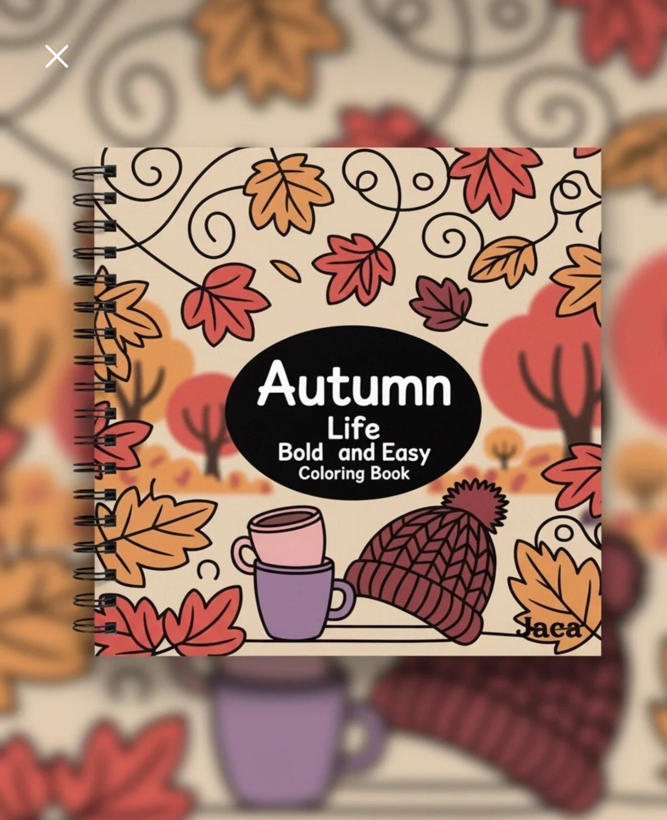 Autumn Life 40 Sayfalık Boyama Kitabı (21x21cm)