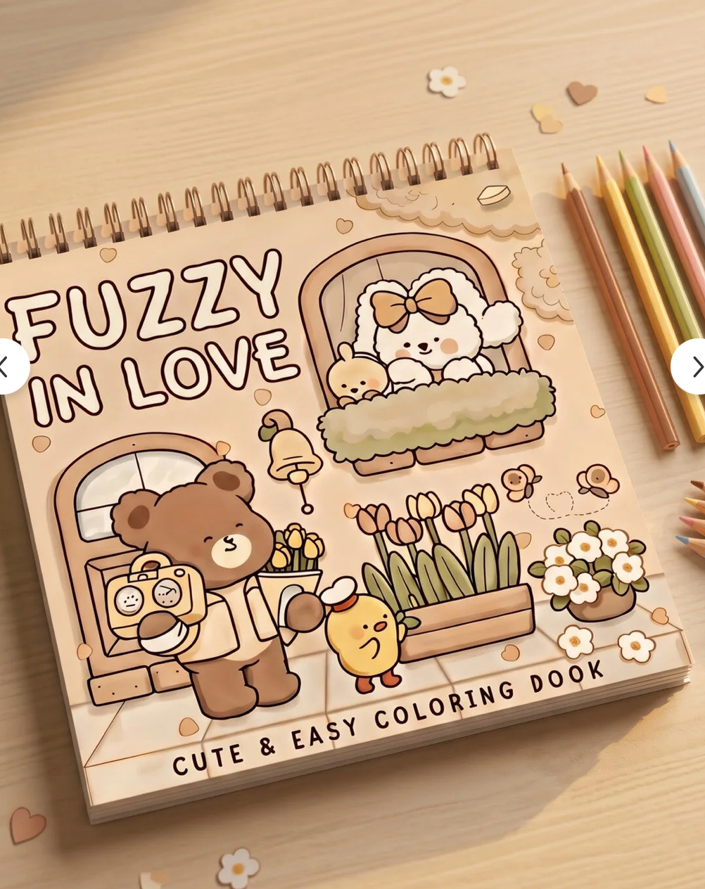 Fuzzy In Love 40 Sayfa Boyama Kitabı