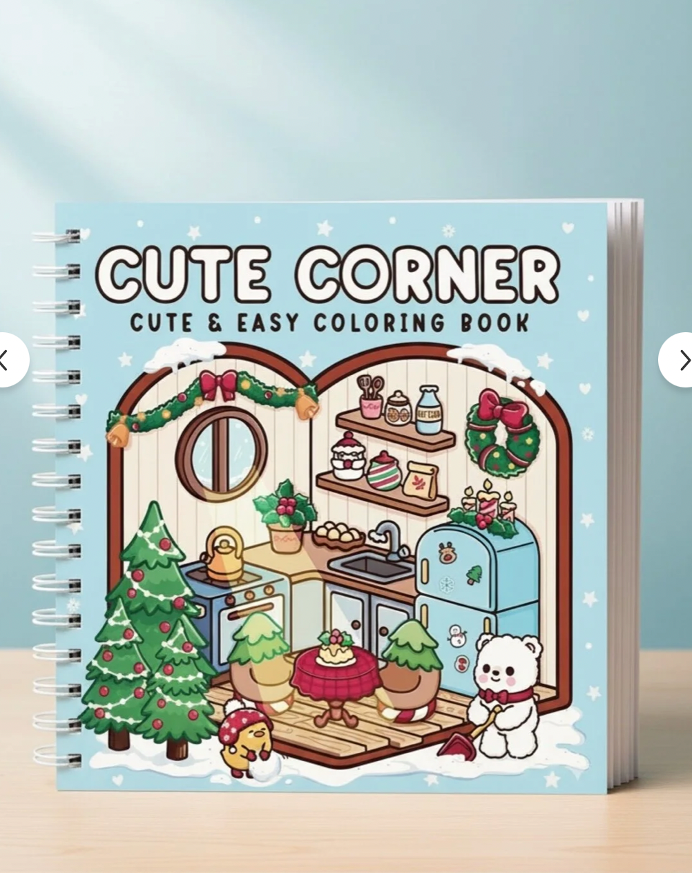Cute Corner 40+ Sayfalık Boyama Kitabı KALIN SAYFALAR